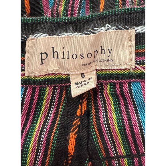 Philosophy Multicolor Striped Womens Pants Size 6 - Picture 2 of 6